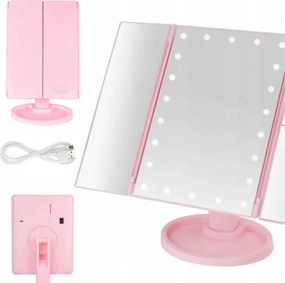 Lusterko Do MAKIJAŻU Powiększające 3X Kosmetyczne PODŚWIETLANE LED | VOLAN