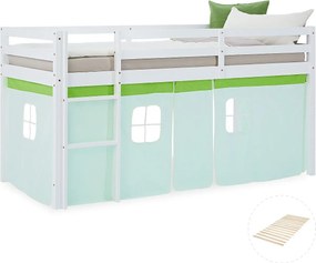 Łóżko piętrowe 90x200 cm Zielone