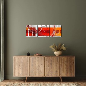 Abstrakcyjny obraz (z zegarem) (90x30 cm)