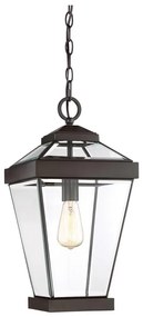 Quoizel QZ-RAVINE8-L - Zewnętrzna lampa wisząca na łańcuchu RAVINE 1xE27/60W/230V IP23 brązowa