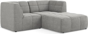 Szary narożnik z materiału bouclé (prawostronny/z szezlongiem) Aloha – Makamii