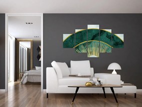Obraz - Kształty ze złotą teksturą (125x70 cm)