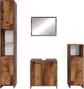 Zestaw mebli łazienkowych rustykalny dąb 58x33x60 kiko