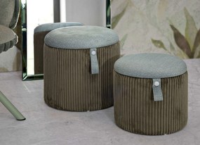 Zestaw puf ze schowkiem BOLZANO, Ø 38 cm, Ø 32 cm