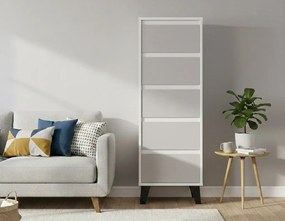 Komoda skandynawska z 5 szufladami biały + kaszmir B7-A91