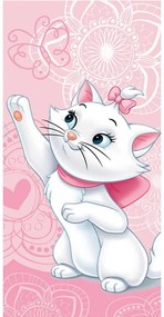 Różowy bawełniany ręcznik dziecięcy 70x140 cm Marie Cat "Butterfly" – Jerry Fabrics