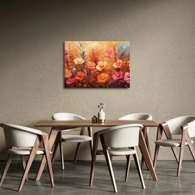Obraz - Kwiaty łąkowe, malarstwo (70x50 cm)