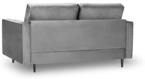 Jasnoszara aksamitna sofa Milo Casa Santo, 174 cm