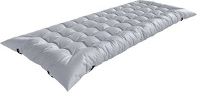 Outsunny Mata campingowa, składana 8 cm gruba mata do spania z antypoślizgową powłoką i paskami 200 x 80 cm, jasnoszara | Aosom PL