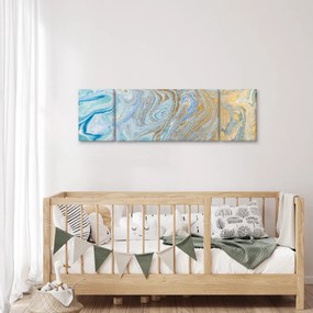 Obraz - Niebieski marmur (170x50 cm)