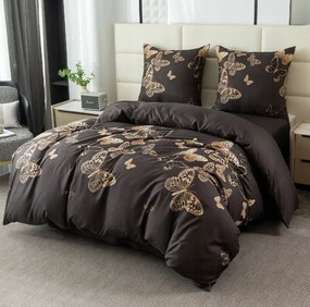 PrzytulneMieszkanie.pl PrzytulneMieszkanie.pl Pościel z mikrofibry AURELIS ciemno brązowa Rozmiar pościeli: 2 szt 70 x 80 cm | 160 x 200 cm