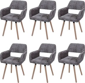 Krzesło do jadalni MCW-A50 II (zestaw 6 sztuk), brązowe