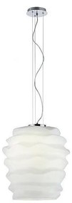 Redo 01-1142 - Lampa wisząca MAGMA na przewodzie 1xE27/42W/230V śr. 38 cm chrom połysk/biały