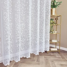 Firana żakardowa lekka wzorzysta rozjaśniająca wnętrze - wys. 250 cm