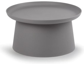 Plastikowy stolik kawowy FUNGO, średnica 700 mm, szary