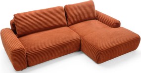 Ceglasty narożnik z funkcją spania i pojemnikiem E7-K07