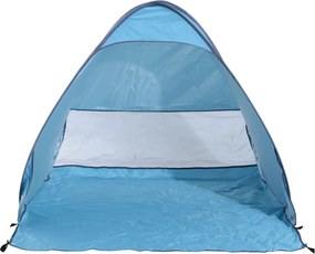 Outsunny Namiot Plażowy Automatyczny Szybki Montaż Poliester Niebieski 200x150x119cm Ochrona UV | Aosom PL