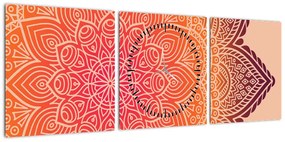 Obraz - Mandala sztuka (z zegarem) (90x30 cm)