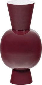 Bordowy metalowy wazon (wysokość 38 cm) Auri – WOOOD