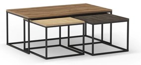 Stoliki zestaw 3 szt. 60x110 cm Camelia – Marckeric
