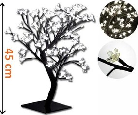 Oświetlenie dekoracyjne LED - drzewo z kwiatami, chłodne białe