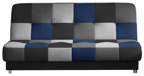 Sofa rozkładana z funkcją spania CAYO VELVET czarna/szara/granatowa ELTAP