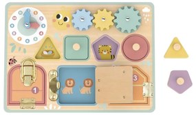 Tooky toy tablica manipulacyjna zamki zębatki sorter zegar