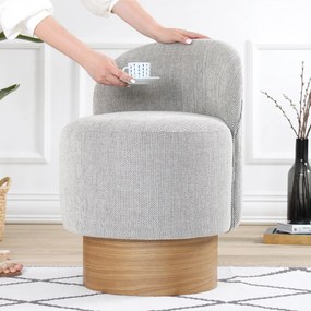 Taboret Barren Pouf Grey