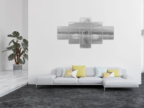 Obraz - Zakochane łabędzie (125x70 cm)