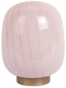 Jasnoróżowa lampa stołowa ze szklanym kloszem (wysokość 20 cm) Summer Globe – Leitmotiv