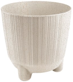 Doniczka Ryfo N ECO Wood 19,5 cm biały ECO PROSPERPLAST