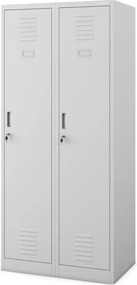 Szafa socjalna czterokomorowa Kacper 80x50x180 cm szara