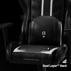 Fotel gamingowy Diablo X-Ray 2.0 Small Size, czarno-biały