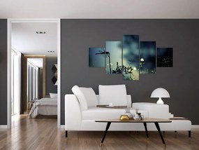 Obraz - Ważka w błyszczącej nocy (125x70 cm)