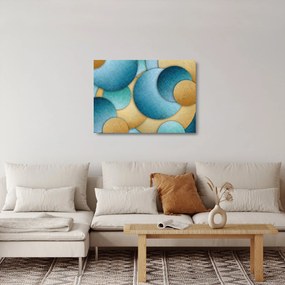Obraz na szkle kręgów abstrakcji (70x50 cm)