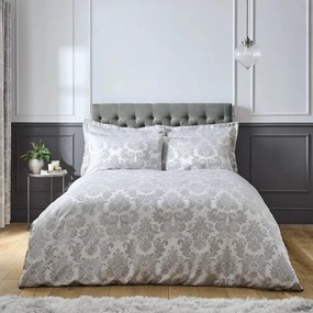 Szara pościel Catherine Lansfield Jacquard, 200x200 cm