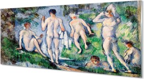 Panel szklany do Kuchni Kąpiący się - Paul Cézanne