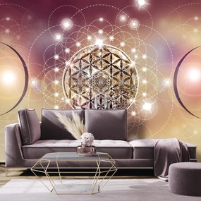 Fototapeta - Mandala z elementami (196x136 cm)