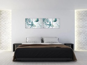 Obraz - Niebieskie motyle (170x50 cm)