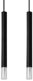 Czarna podwójna lampa wisząca tuba - 8X S160 S7-K08