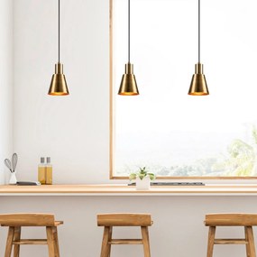 Lampa wisząca Kem - 6361, złota-czarna