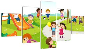 Obraz dziecięcych zabaw w piaskownicy (125x70 cm)
