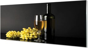 Panel szklany do Kuchni Wino w Otoczeniu Owoców