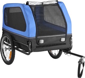 Przyczepa rowerowa SucceBuy dla Psa, Obciążenie 40 kg, Nosiciel dla Zwierząt Domowych z Rowerów, Rama Składana Łatwa z Kołem do Szybkiego Zwalniania, Reflektor