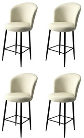 Zestaw krzeseł barowych Alte Cream and Black, 4 szt., 4 szt.