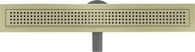 Mexen Flat 360° M08 odpływ liniowy obrotowy 60 cm, złoty szczotkowany - 1A25060-40