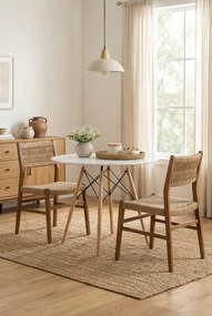 Okrągły Stół Biały Do Jadalni W Stylu Skandynawskim P2-D16