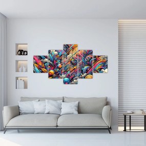 Obraz - Kolorowe graffiti (125x70 cm)