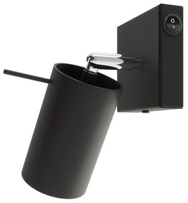 Kinkiet RING 1 czarny z włącznikiem SOLLUX  LIGHTING