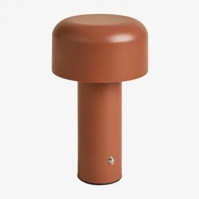 Bezprzewodowa Lampa Stołowa Led Z Żelaza Loentia Terracota - Sklum